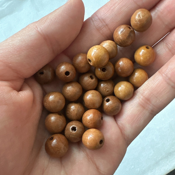 염주 비즈재료 염주팔찌 나무비즈 공예 DIY 부자재 10mm 10알 1세트