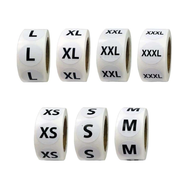 사이즈 표시 스티커 500장 (2.2cm) XS
