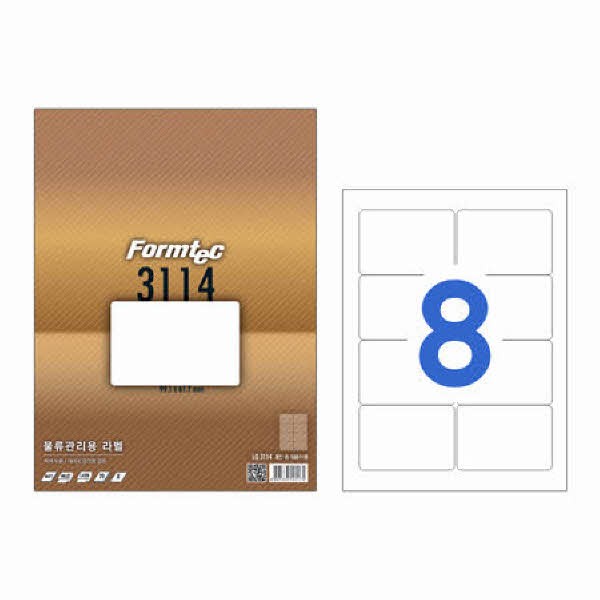 라벨지 물류관리용 8칸 20매 LQ-3114 폼텍