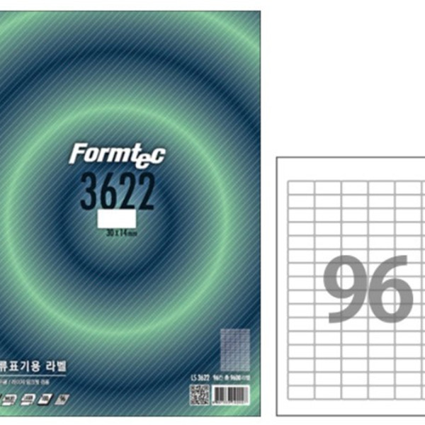 (BE) 폼텍 A4 분류표기용 라벨 LS-3622 (96칸100매)