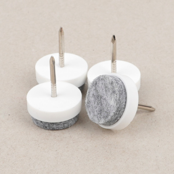 4P 원형 압정형 소음방지 패드 20mm - 화이트