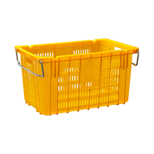 사각바구니 편리한 대형 과일상자 농산물박스 노랑 수납 운반 플라스틱 콘티 정리 이사 마트
