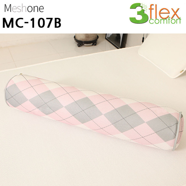 해피니 바디필로우 시원한 체크 인견커버 30x90 그레이 커버 솜 미포함