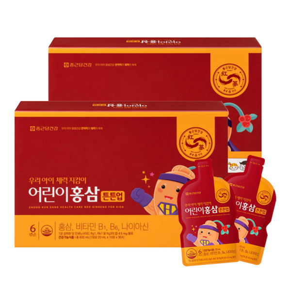 종근당건강 어린이홍삼 튼튼업 30포 2박스 (2개월분)