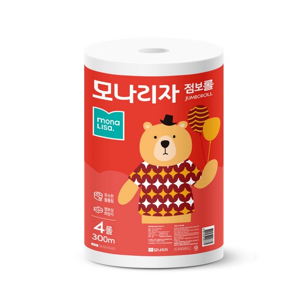 모나리자 점보롤(300mx4롤x4팩(16롤) 박스)