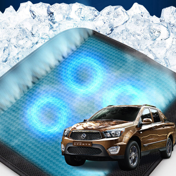 코란도스포츠 차량용 4팬 메쉬 쿨링방석 시트