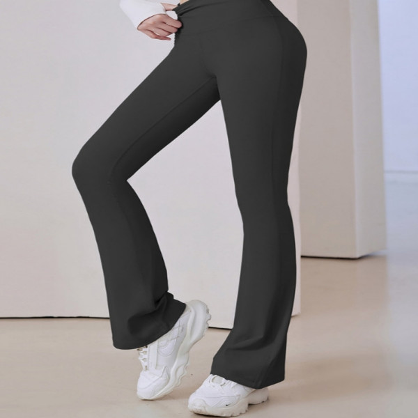 부츠컷 요가 필라테스 스포츠 레깅스 블랙