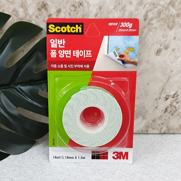 3M 스카치 일반 폼양면테이프 18mm 1 5m