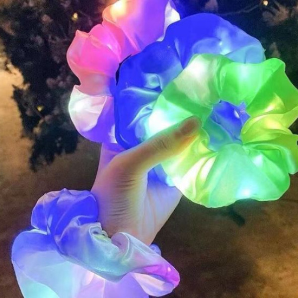 LED불빛 곱창머리끈 라이트 불빛머리끈