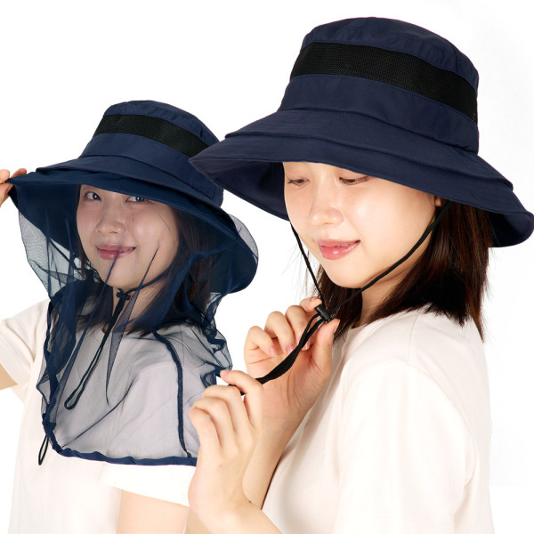 모기장 모자 햇빛차단 접이식 모기 날파리 해충차단 캠핑모자
