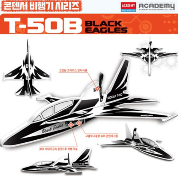 (AC) T-50B 콘덴서 비행기 고성능코어리스모터 / 단체, 학습, 대회용