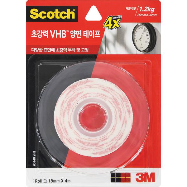 3M 스카치VHB양면테이프 5140(18mmx4.0m)