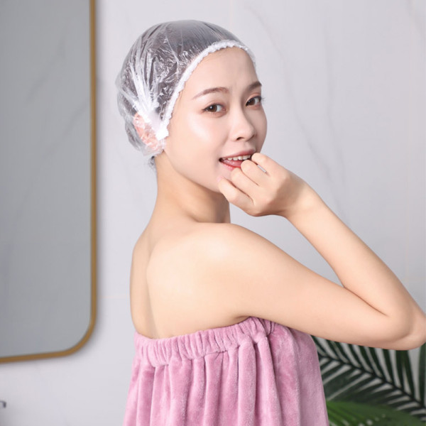 일회용 위생모자 헤어캡 비닐 샤워캡 100P S10221