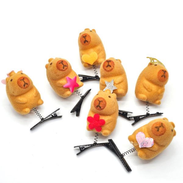 카피바라 행사 캐릭터 귀여운 헤어핀(일반,소품 중 택일)