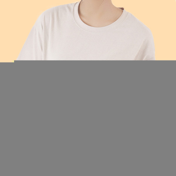남녀공용기본반팔티 민무늬T 기본무지티셔츠(베이지)