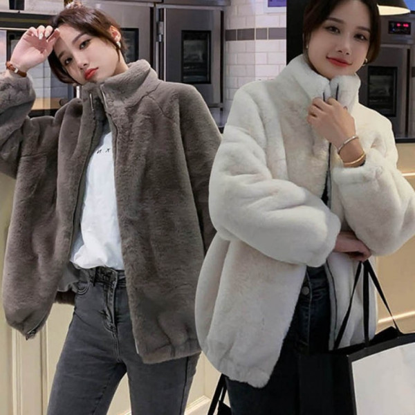 소프트 보성 융털 퍼 여성 점퍼 페이크아우터 자켓 잠바 뛰어난 보온성 코디 편안한 핏