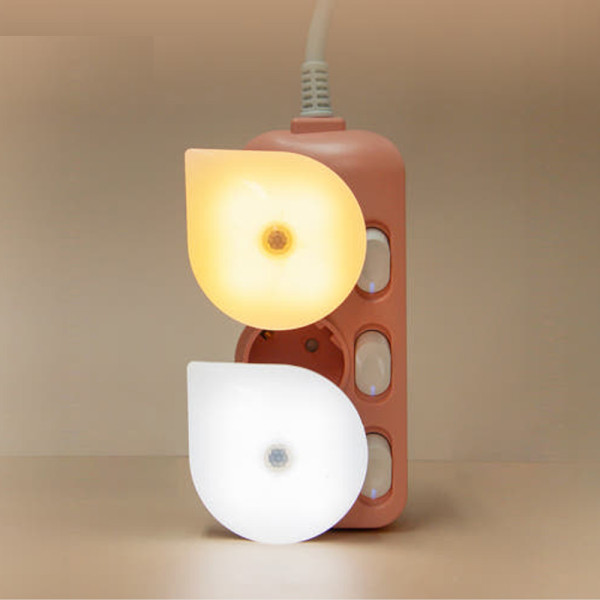 LED 퐁퐁 취침등 광센서 전구색 0.8W