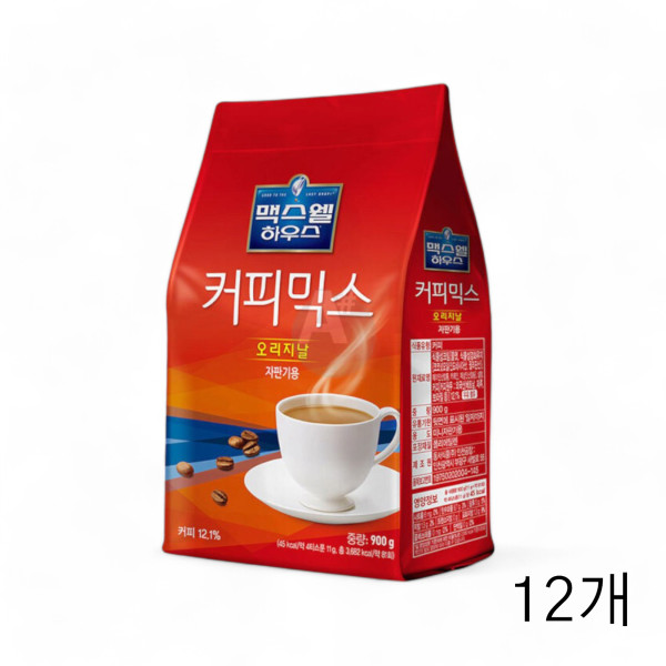 맥스웰하우스 커피믹스 오리지널 자판기용 900g X 12개 인스턴트커피 리필커피 업소용
