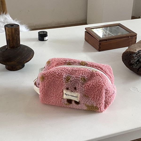 뽀글파우치 곰돌이 화장품파우치 이너백 파우치백