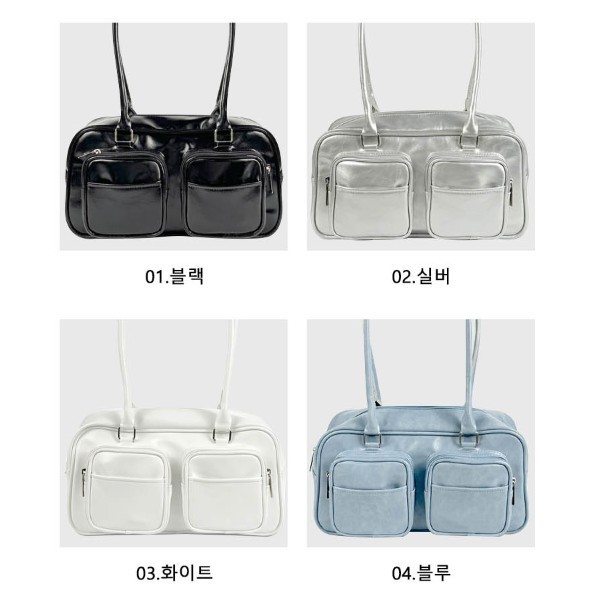 트렌디한 아웃핏 포켓 고급스러운 우아한 숄더백 넉넉한 내부공간 여러 포켓 데일리 룩