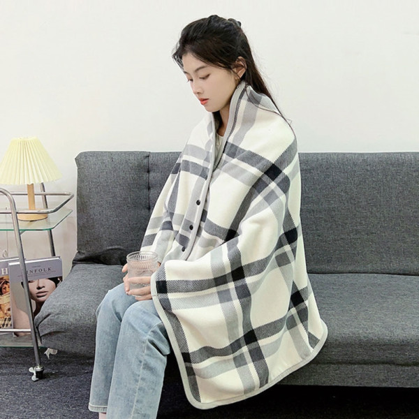 양면 방한 무릎 수면 망토 극세사 어깨 담요 포근한