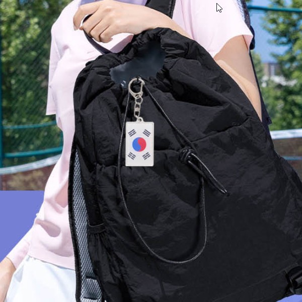 대한민국 상징 어디서나 태극기를 쉽게 보여줄 수 있는 실용적인 열쇠고리 키링