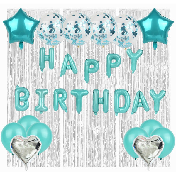 생일파티 셀프파티 레터링풍선 헬륨풍선 민트