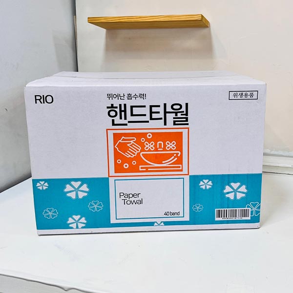 박스판매 리오 핸드타월 2겹 4롤4봉