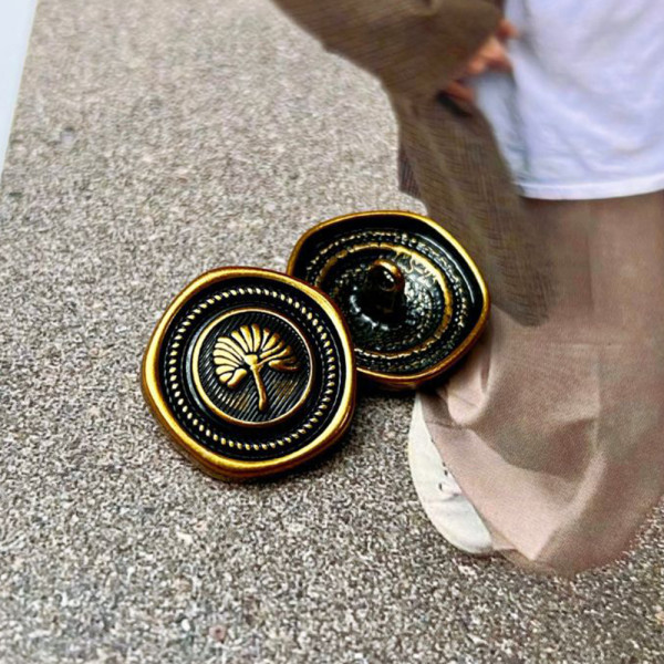 금단추 자켓 바지허리 블랙17mm 도금 요술단추