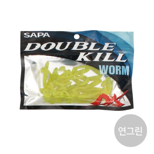 송어낚시 볼락낚시 미니쉐이드 웜 50mm 연그린