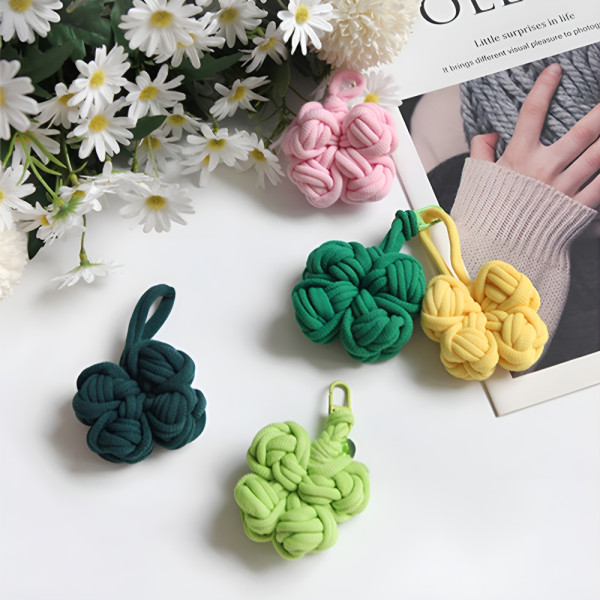 양말목 네잎클로버 키링 만들기 DIY 키트 5종 클로버 양말 공예 행운 LUCKY