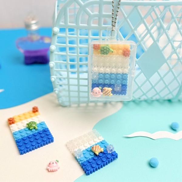 (TD) 바닷속 친구들 블럭 파우치 키링 DIY - 1인세트