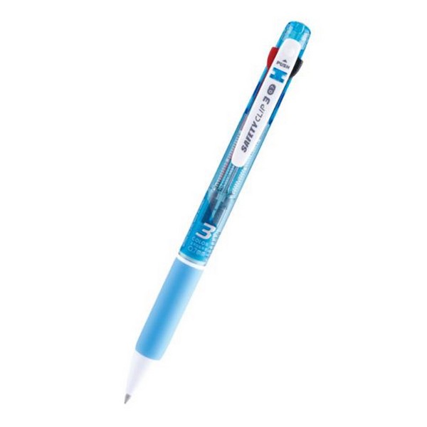 마이펜 세이프티클립 3색 볼펜 0.7mm 블루 1EA