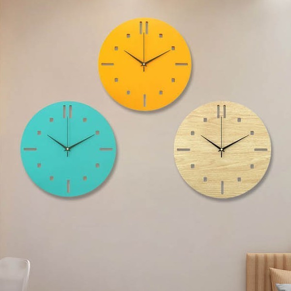 솔리드 나무 벽시계 DIY 제품 거실 안방 사무실 매장 심플모던한 디자인
