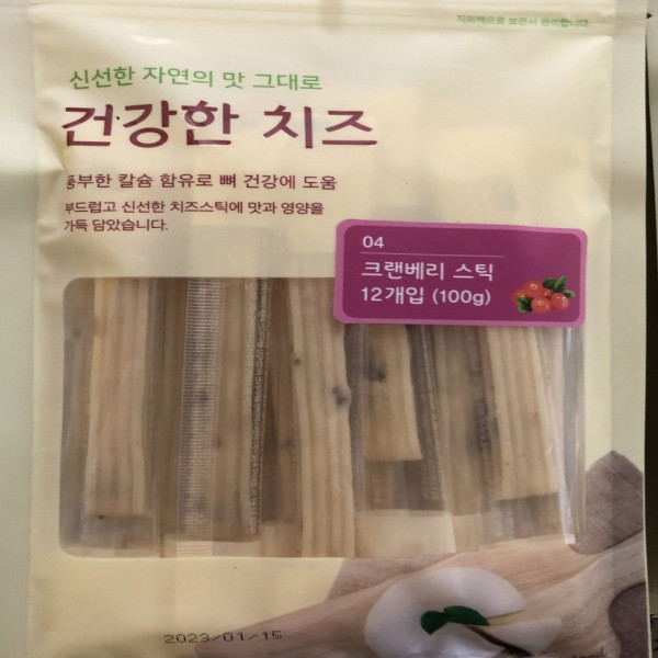 내추럴랩 건강한치즈크랜베리 반려견사료스틱 12P100g