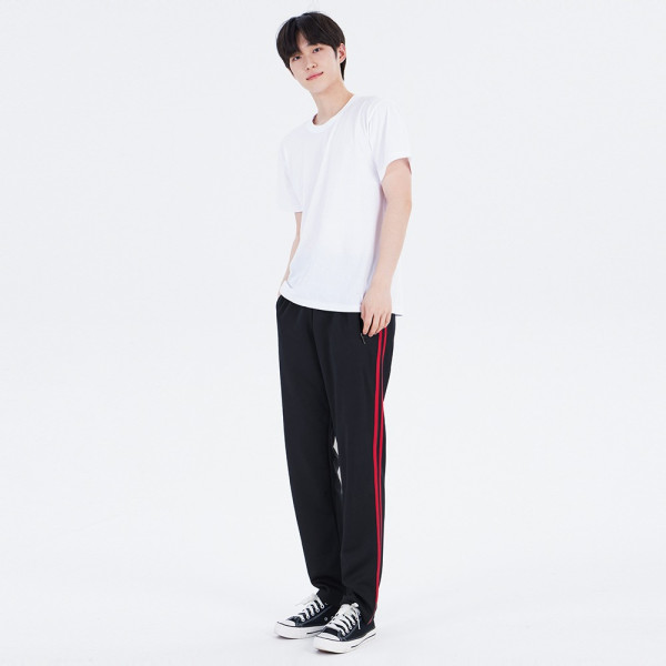 국내생산 두줄 블랙 레드라인 츄리닝 교복몰