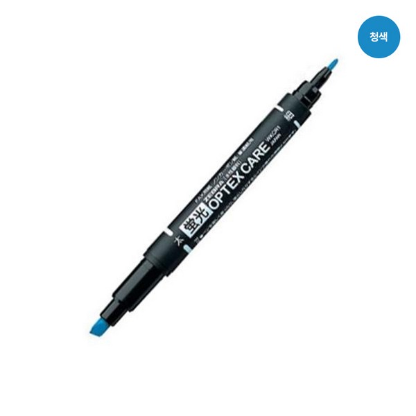 제브라 옵텍스케어형광펜 0.8mm 4.0mm 청색 WKCR1-BL