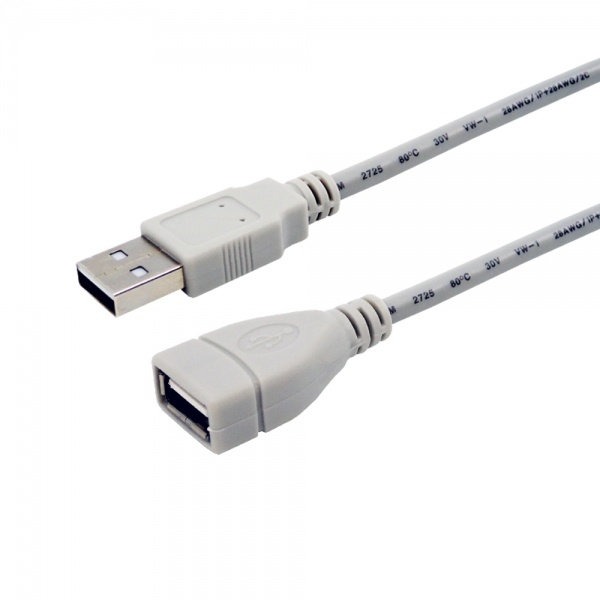 일반 USB2.0 연장 케이블 5M 몰딩형 그레이
