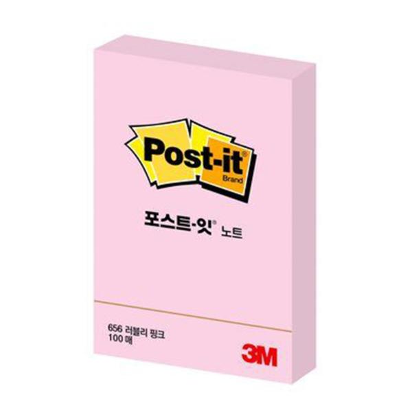 3M 포스트잇 656(51x76mm 분홍)