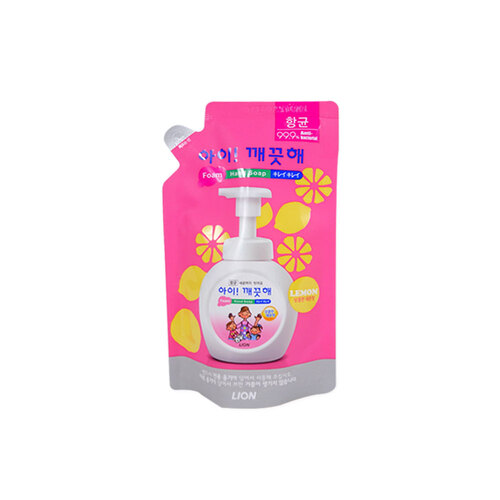 아이깨끗해리필 200ml 레몬향 유아핸드워시 핸드워시 거품비누 손세정제