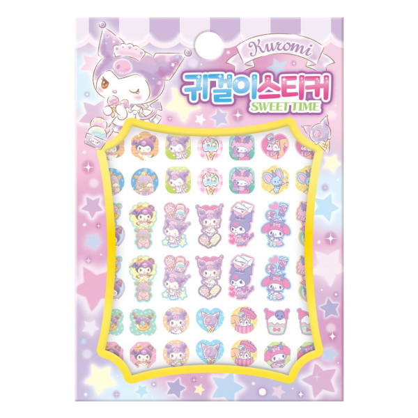 학산문화사 산리오캐릭터즈 쿠로미 귀걸이스티커 스윗타임
