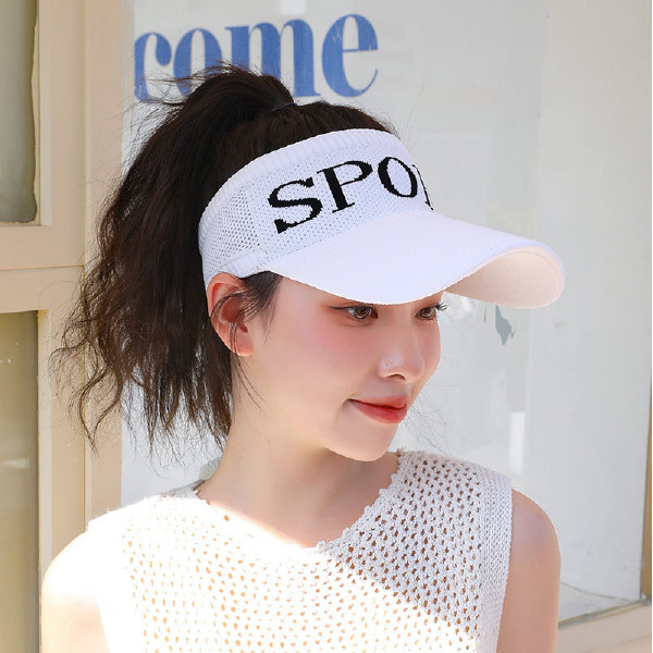 [이거찜] 스포츠 밴딩 여성 선캡 자외선차단 썬캡 골프모자 테니스모자