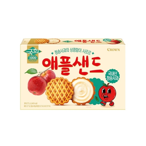 크라운 국희 애플샌드 272g 박스 12개