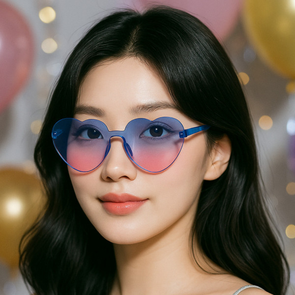 그라데이션 하트 안경 틴트 투톤 생일 파티 선글라스