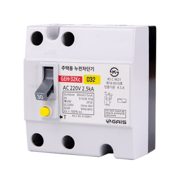 G주택용 누전차단기 30A 대 2 5kA GEH 32KC 54613 1J311