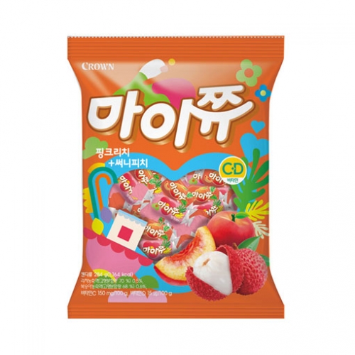 크라운 마이쮸 리치피치 트위스트 284g 박스 10개