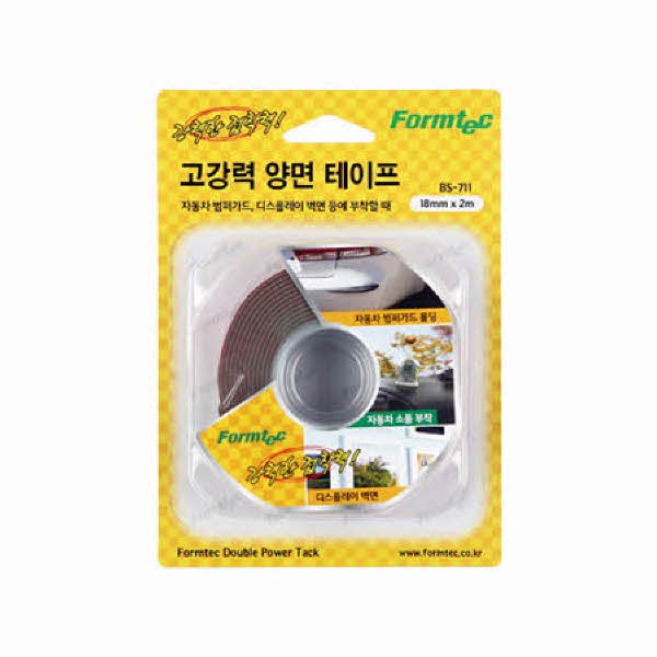폼텍 고강력양면테이프 BS-711 회색 18mm x 2m