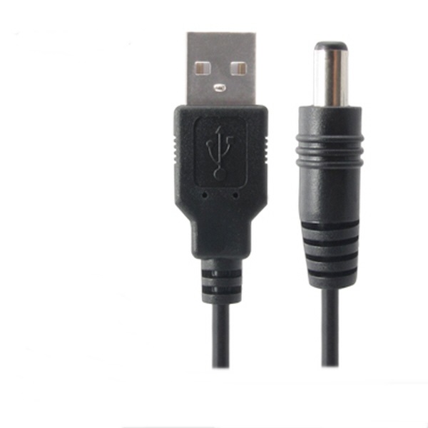 USB 전원 케이블 1m (5.5x2.5mm/0.5W/블랙)