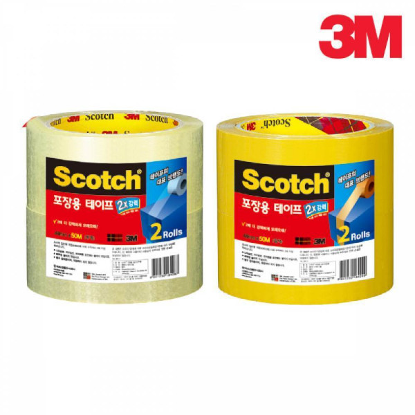 3M 스카치 두배 강력한 포장용 테이프 3615R-2 투명