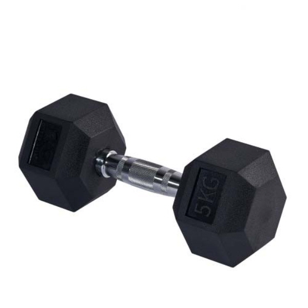 헬스 근력운동 홈트레이닝 고무 육각아령 5kg